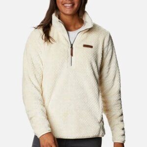 Columbia Fireside Sherpa, 1/4 Zip Cream, Size M